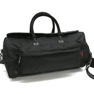 Gucci Duffle Bag Boston Sherry Line Nylon Black